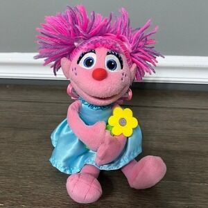 Sesame Street Abby Cadabby Plush Doll Blue Dress Fairy Wings Stuffed Toy
